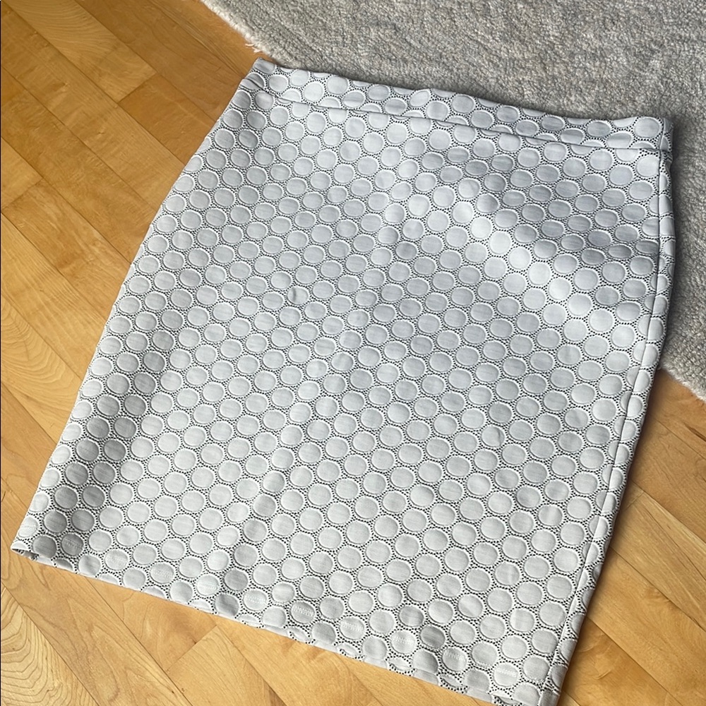 Elegant Light Gray Patterned Skirt